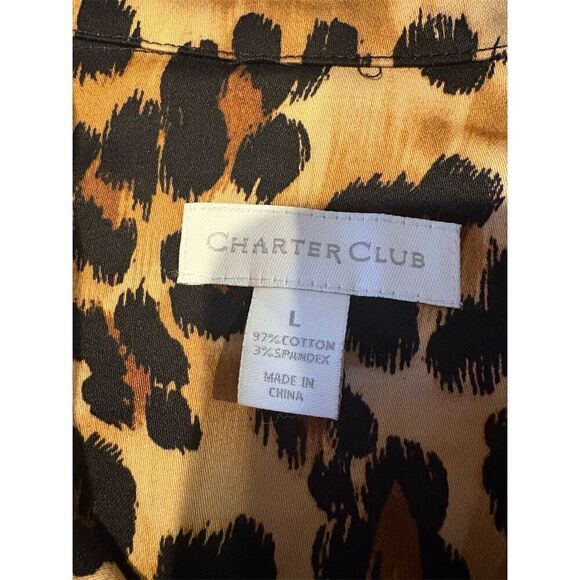 Charter Club Women's Leopard Print Blazer Size L Multicolor Animal Print - Picture 8 of 11